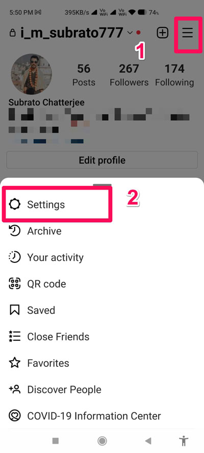 Disable Your Instagram Account