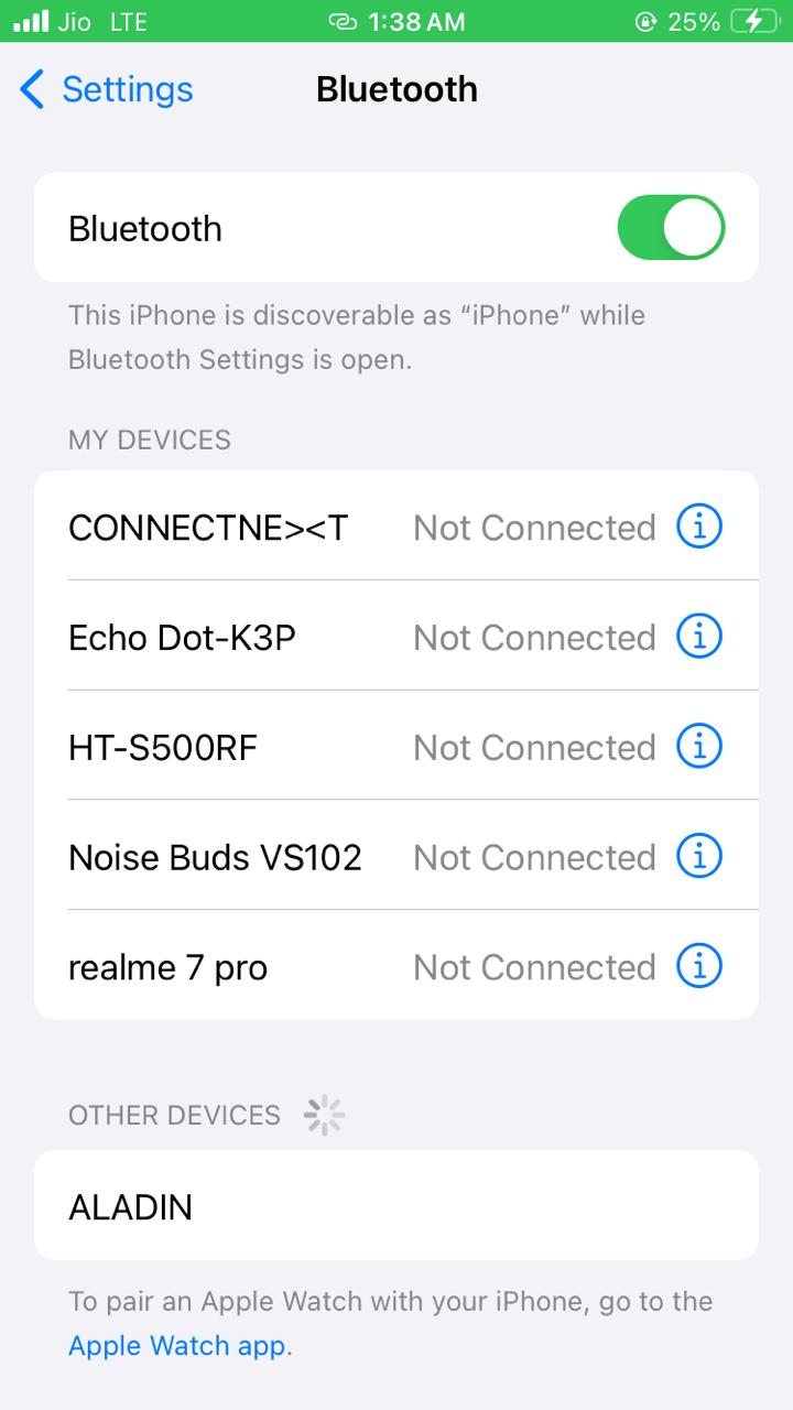 Make sure your Bluetooth device appears under "My Devices."