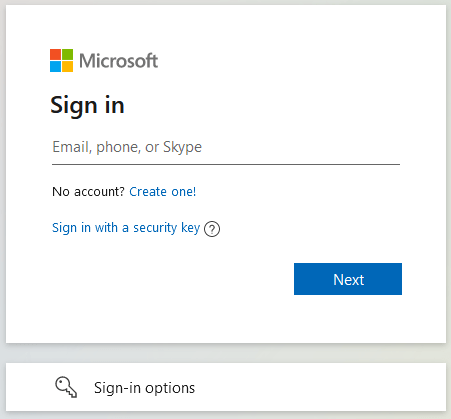 2 - Enter Microsoft Account Email