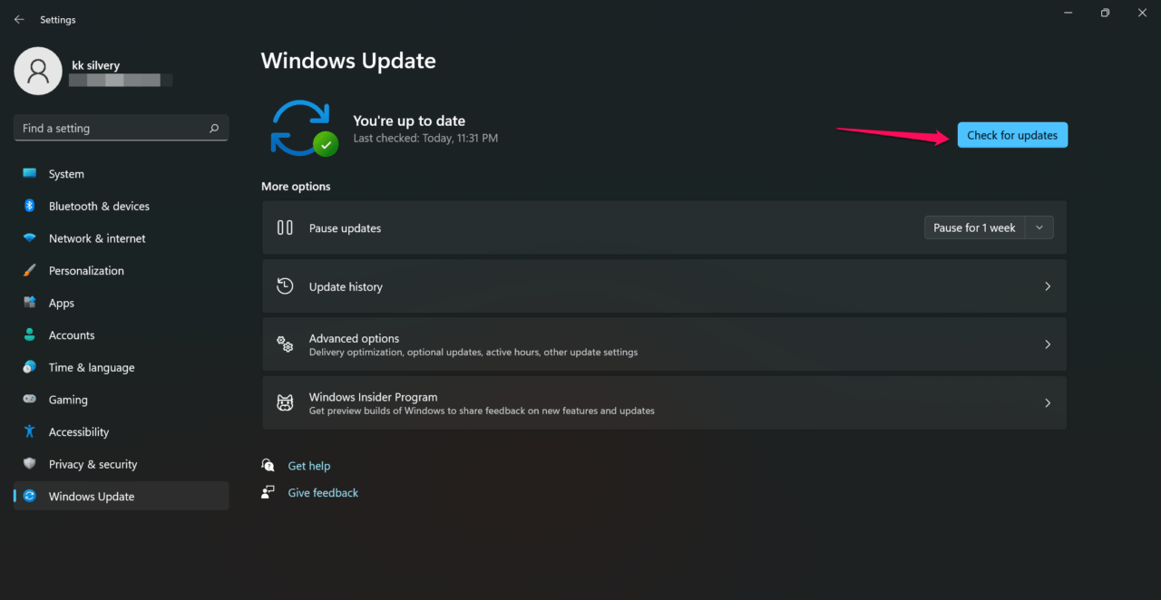 4 - Click On Windows Update