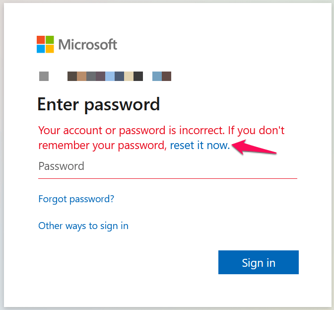 4 - Reset the password