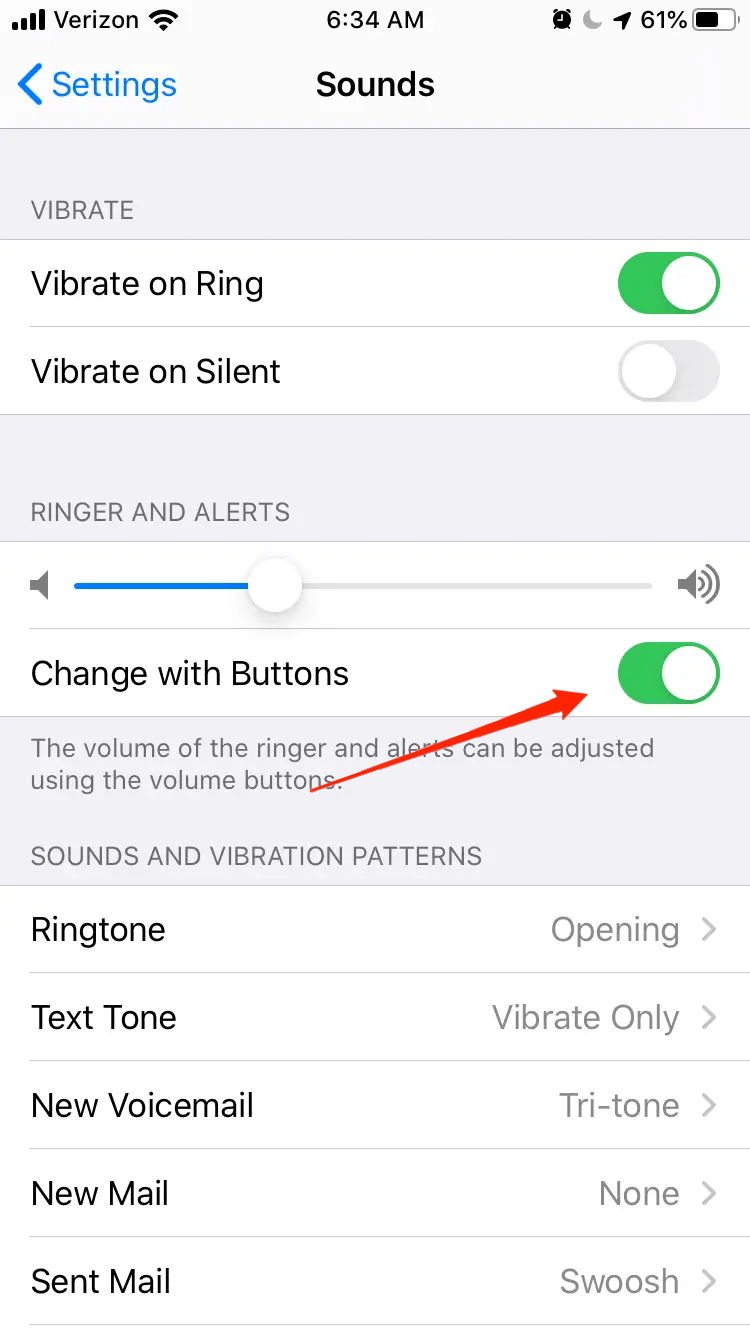 change volume with button