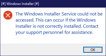 Windows Installer Service Could Not Be Accessed” Error While Installing an Application
