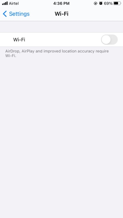 disable iphone wifi