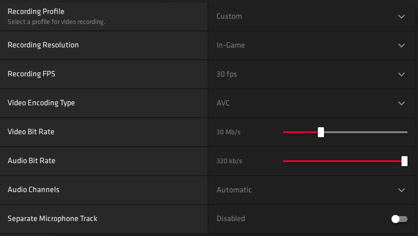 AMD Settings