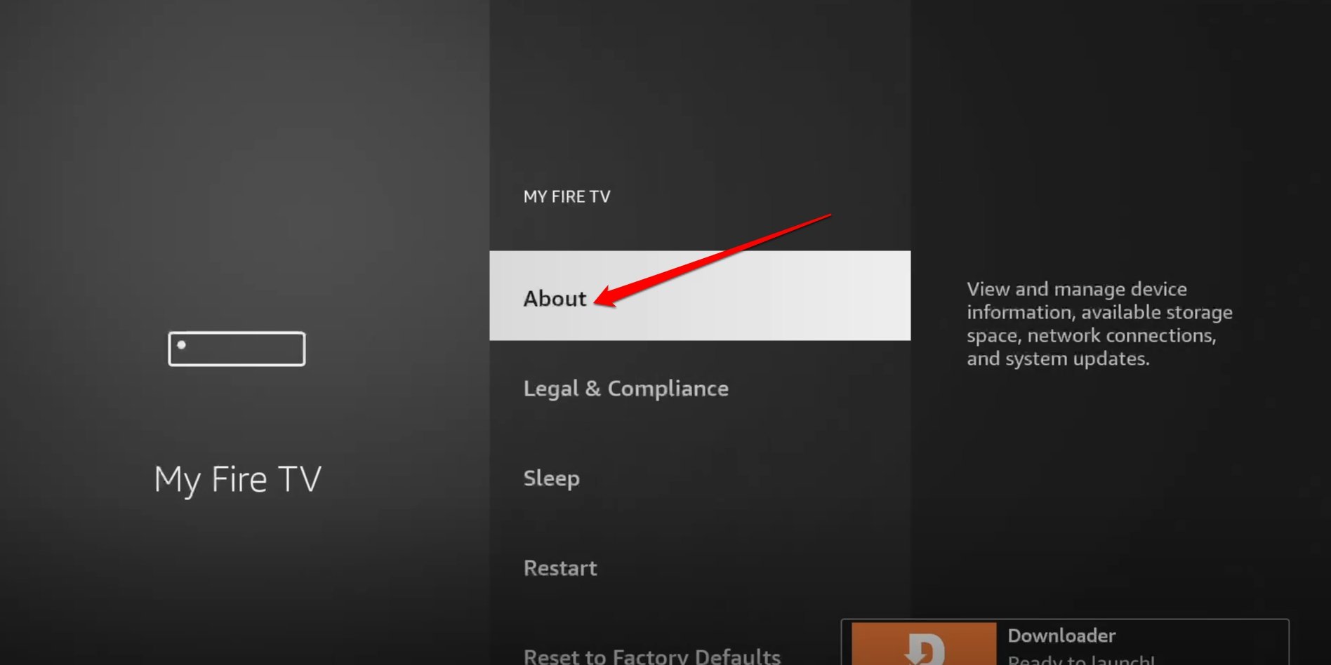 About section My Fire TV