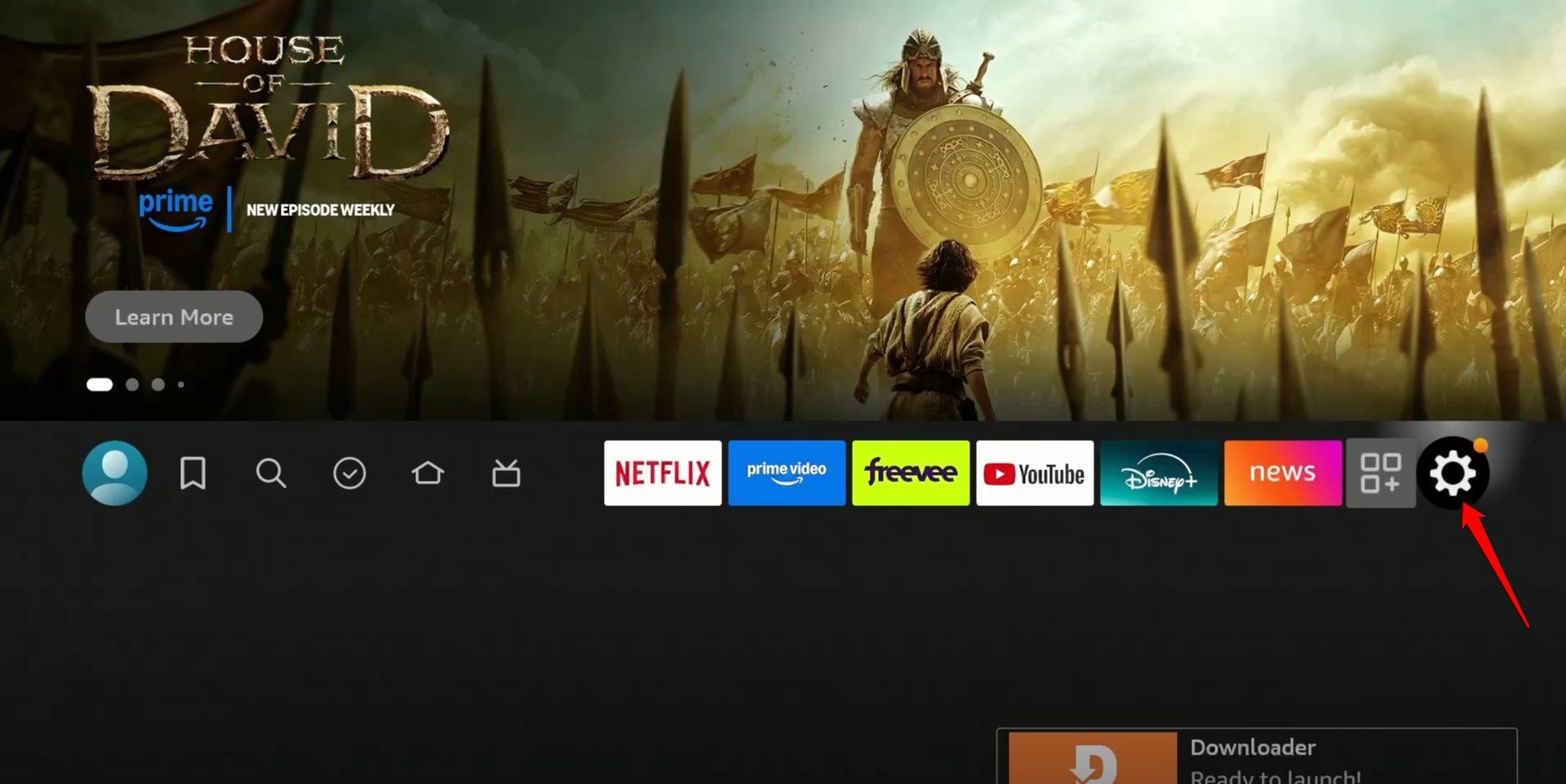 Access the Firestick settings