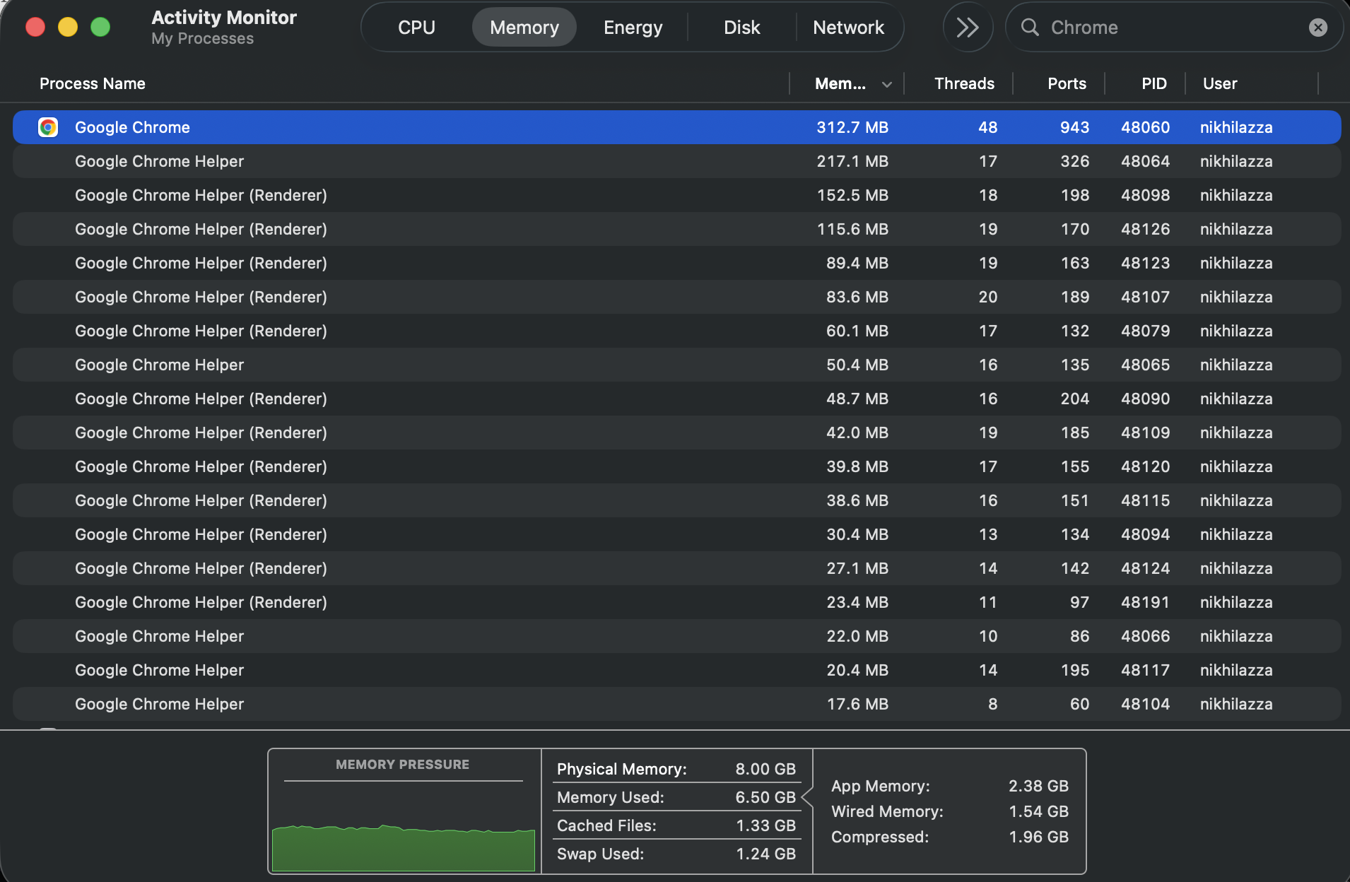 Activity Monitor Mac Report