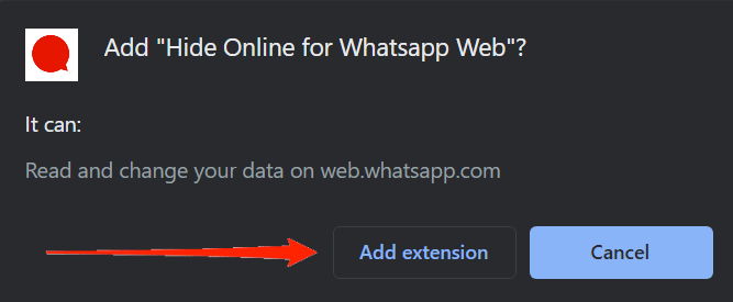 install Hide Online For Whatsapp Web