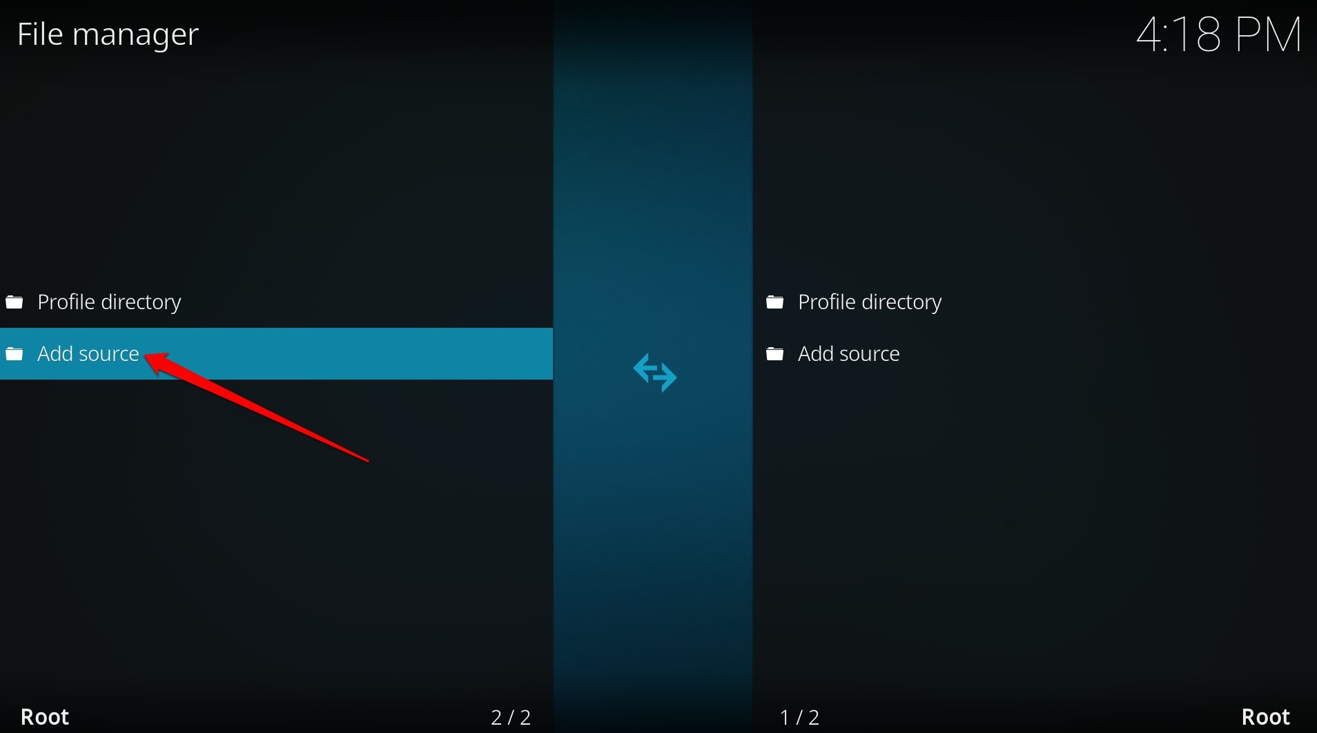 Add source Kodi