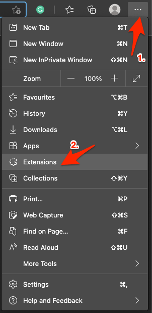 Add Extensions Settings