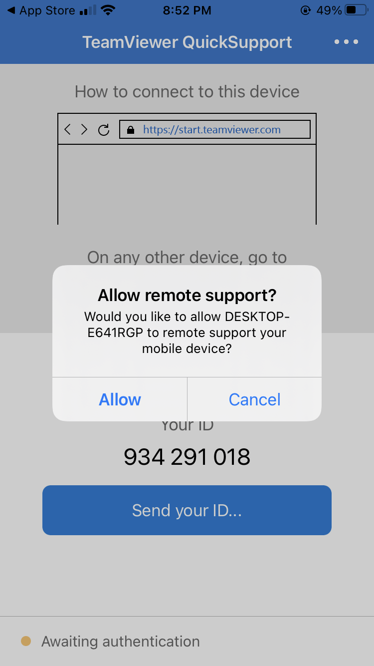 Allow Remote Support