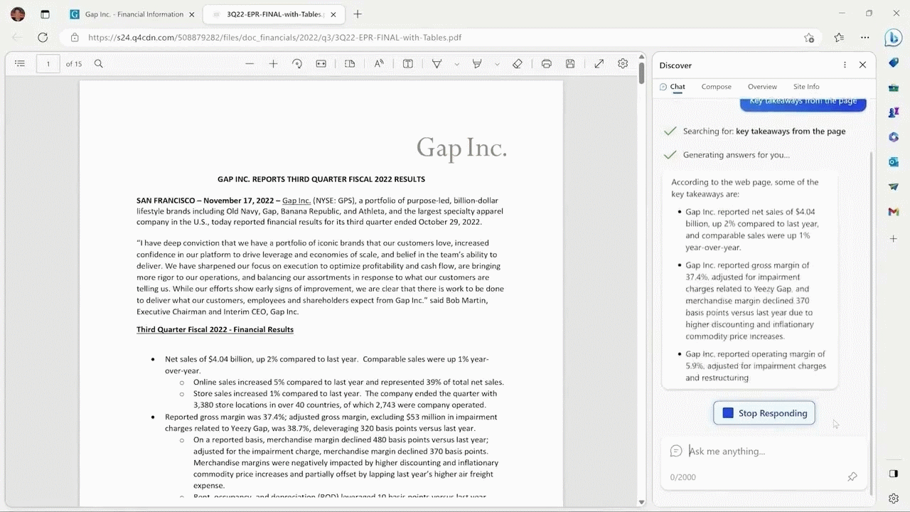 Analyze your PDF with Microsoft Bing