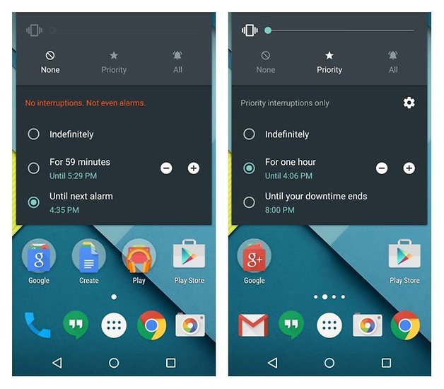 Android 5.1 silent mode