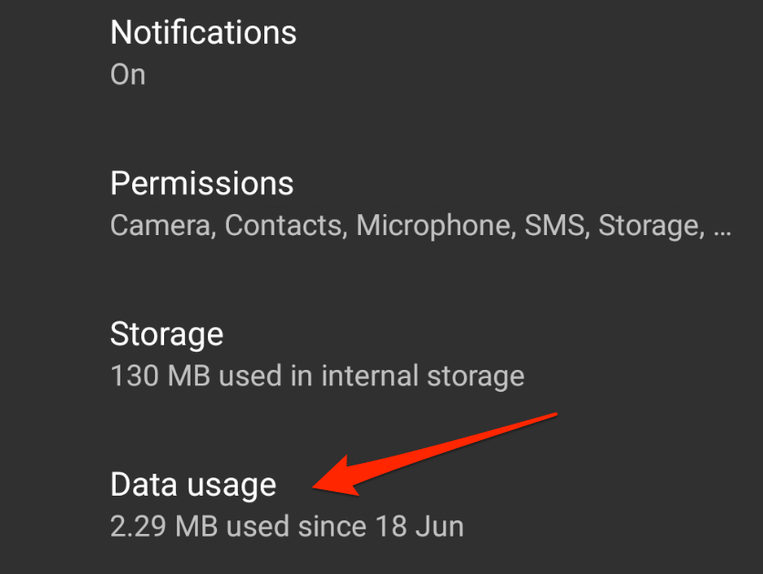 Android Settings > Apps & notification > PUBG Mobile > Data usage