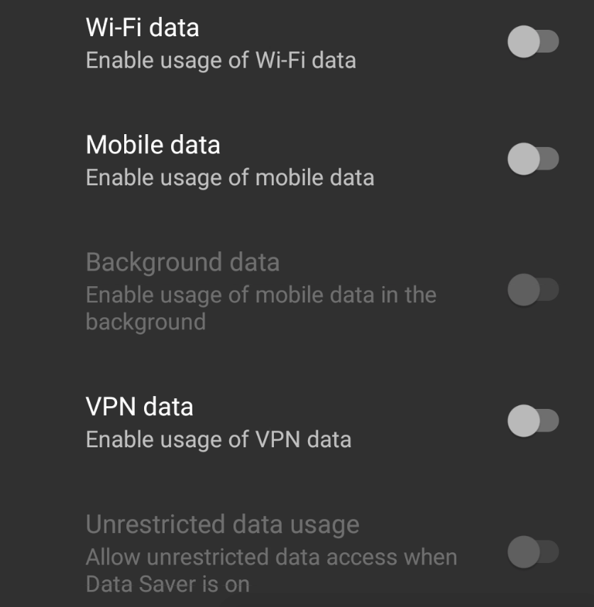 Android > Apps > PUBG Mobile > Data usage > Disable Data access