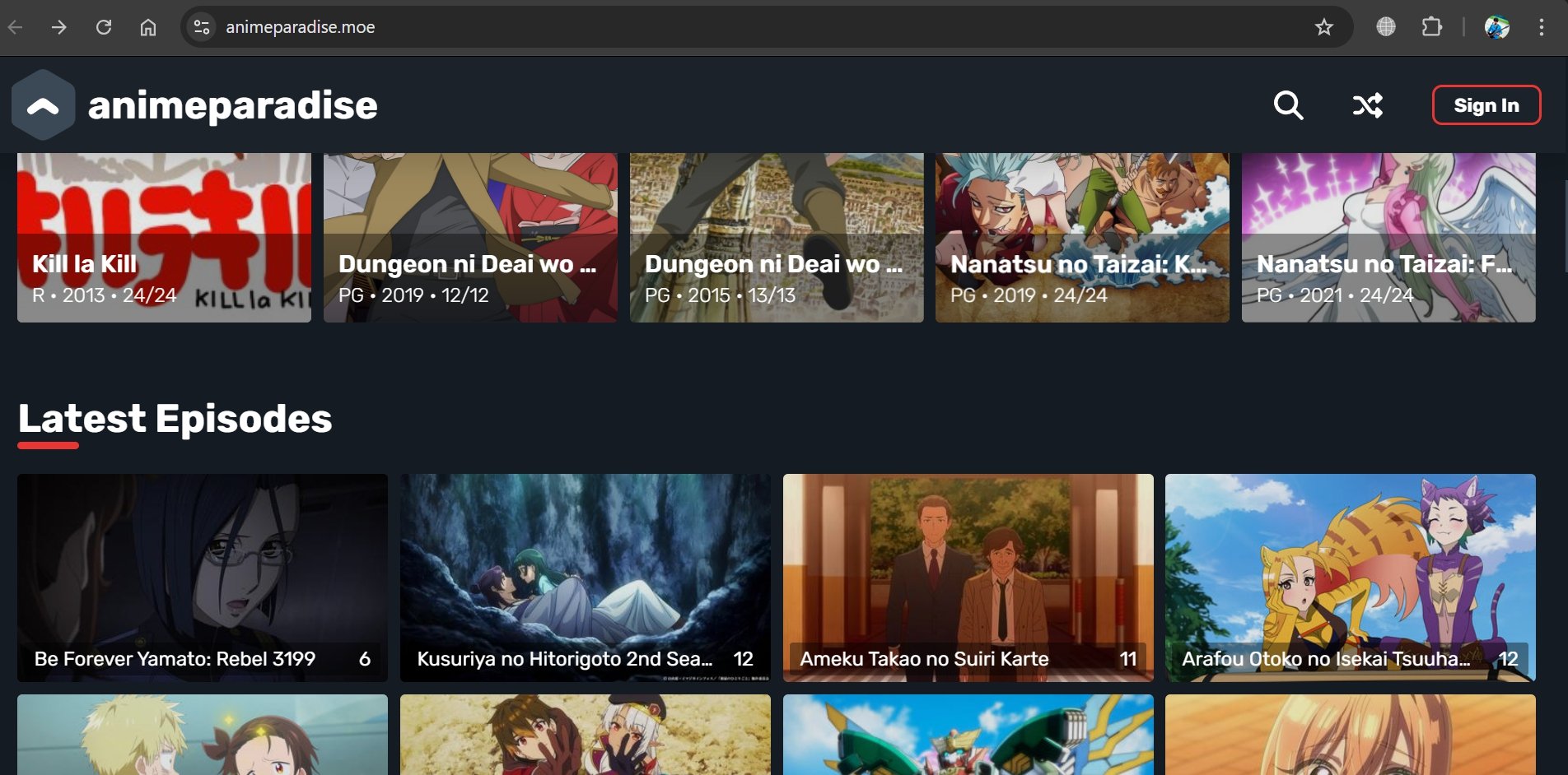 Anime paradise anime shows free