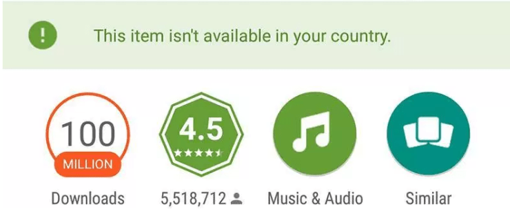 Fix Android Play Store item isn't available in your country.