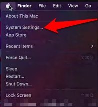 Apple System settings