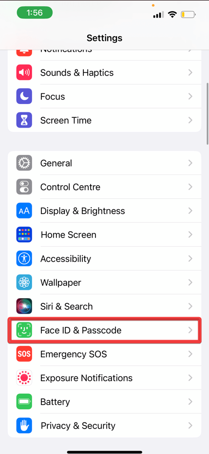 WhatsApp on your iPhone not working with face ID.