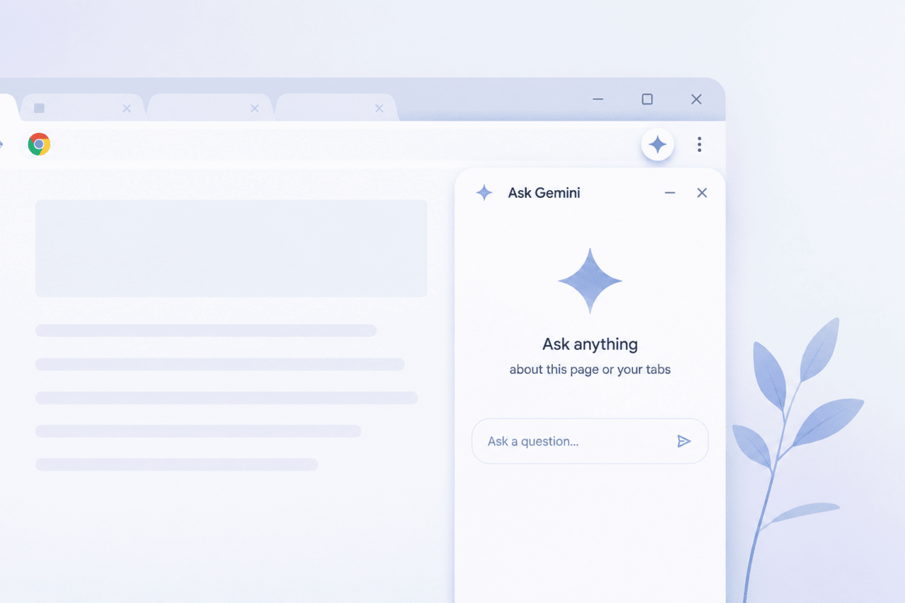 Ask Gemini feature on Chrome image