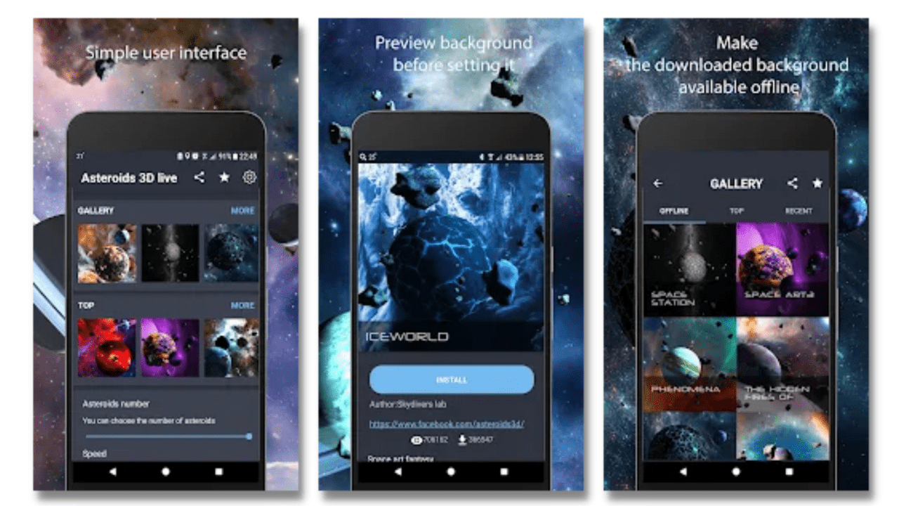 Asteroid Live Wallpaper