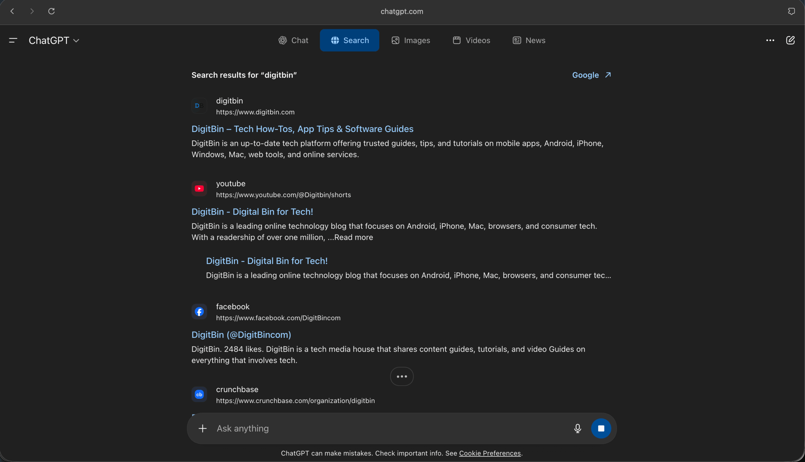 Atlas Search Engine powered by Google