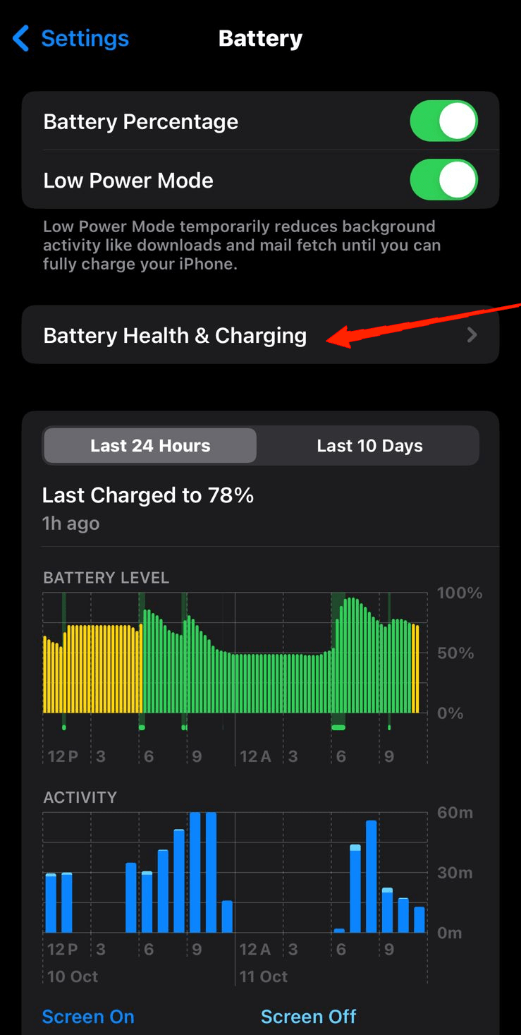 Battery Health & Charging