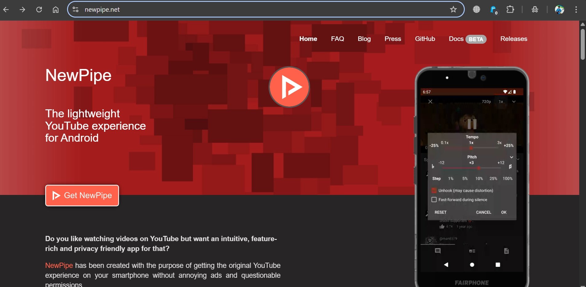Best YouTube alternative NewPipe