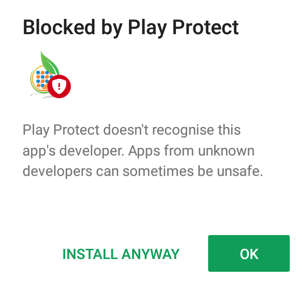 Blocked by Play Protect