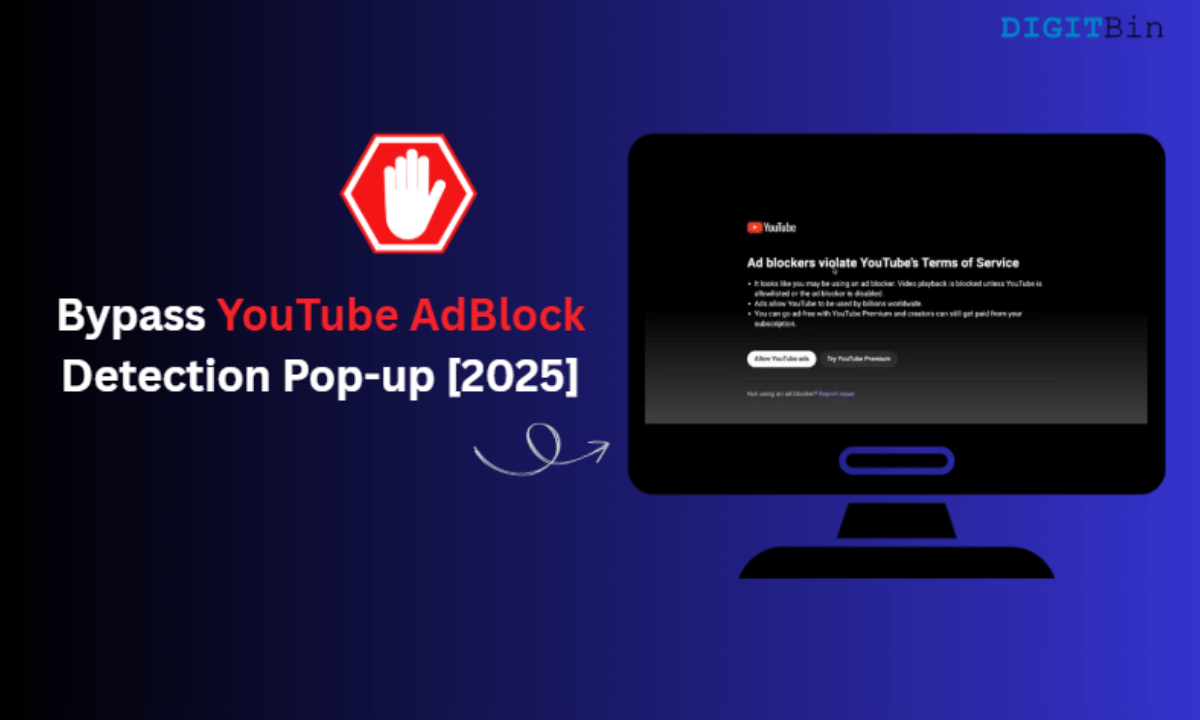 Bypass YouTube Adblock Detection Pop up 2025