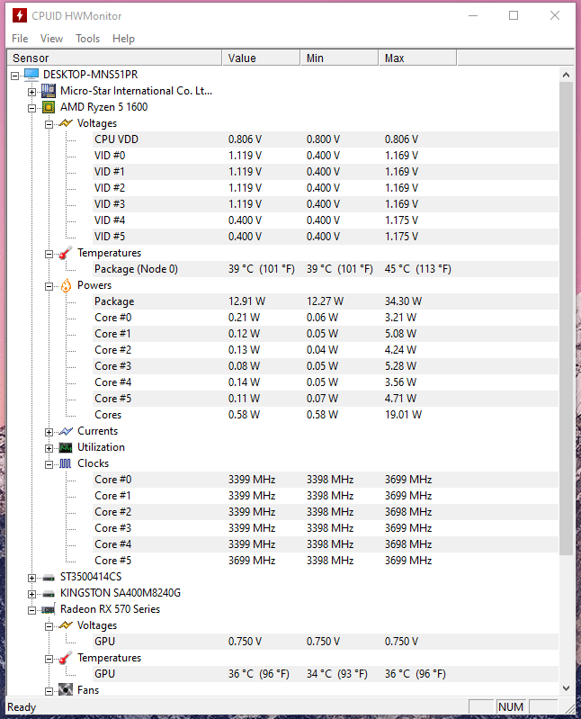 CPU Temperature Windows