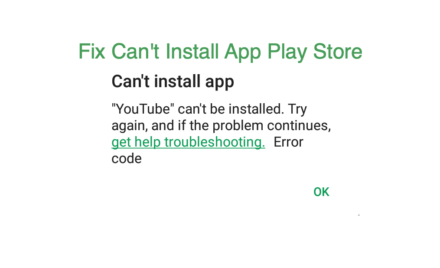 Cant install app play store error Fix
