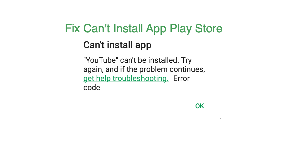 play store not installing apps