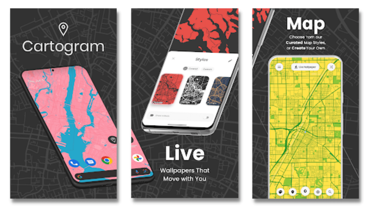 Cartogram Live Map Wallpaper