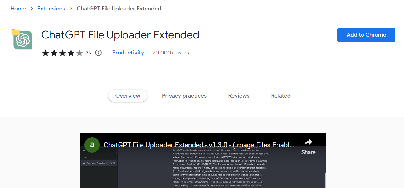 Using ChatGPT Extensions To Upload PDF