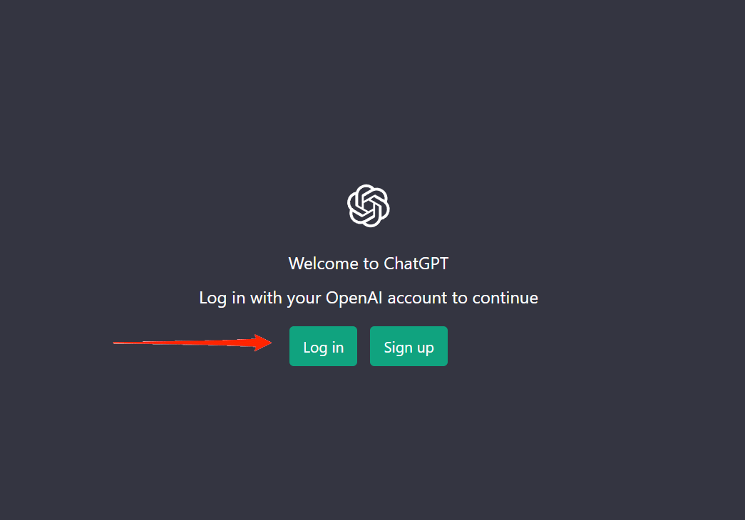 log in to your ChatGPT account