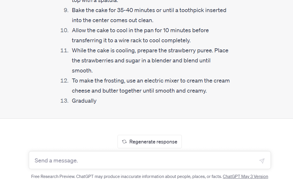 ChatGPT generates the outputs on the basis of token