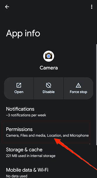 Check Camera App Permission