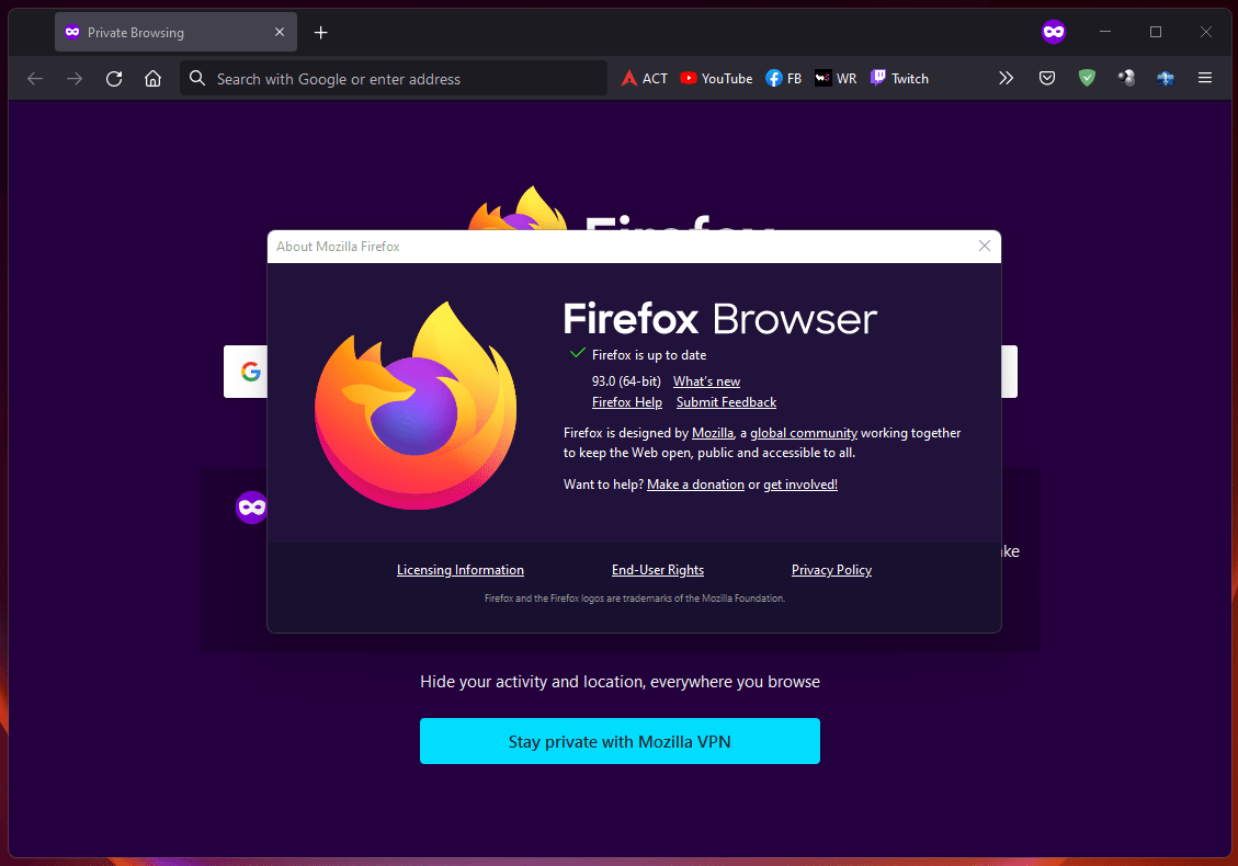Choose Mainstream Browser