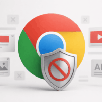 Chrome Extension Ad Blocker Concept Image