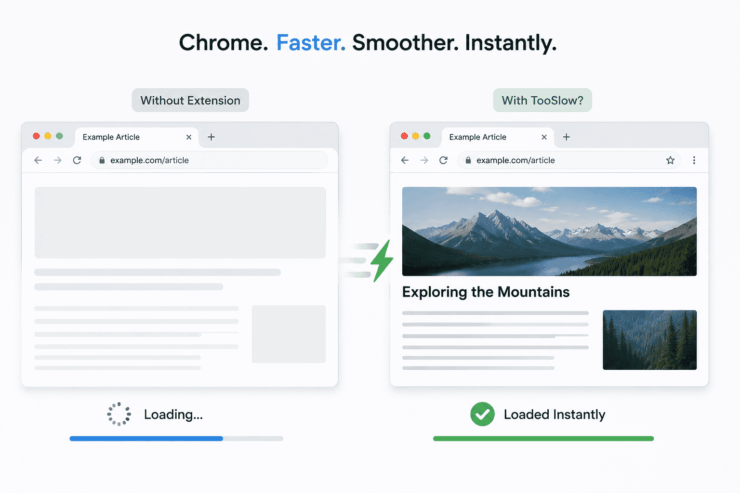 There is a Chrome extension that makes pages load like they were already open 1