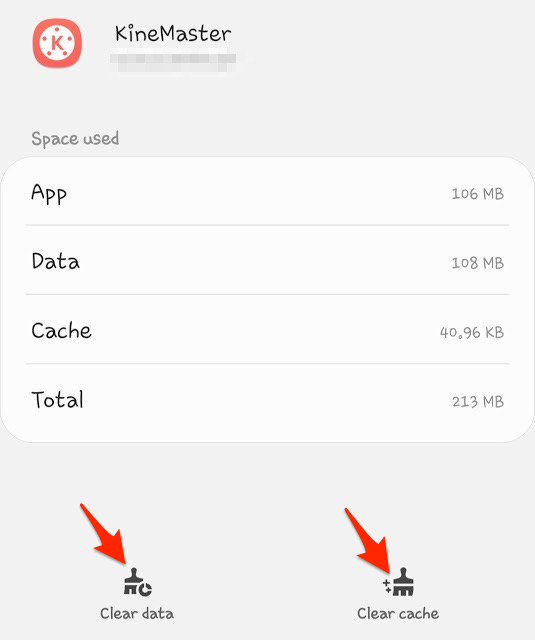 Clear Data and Cache KM