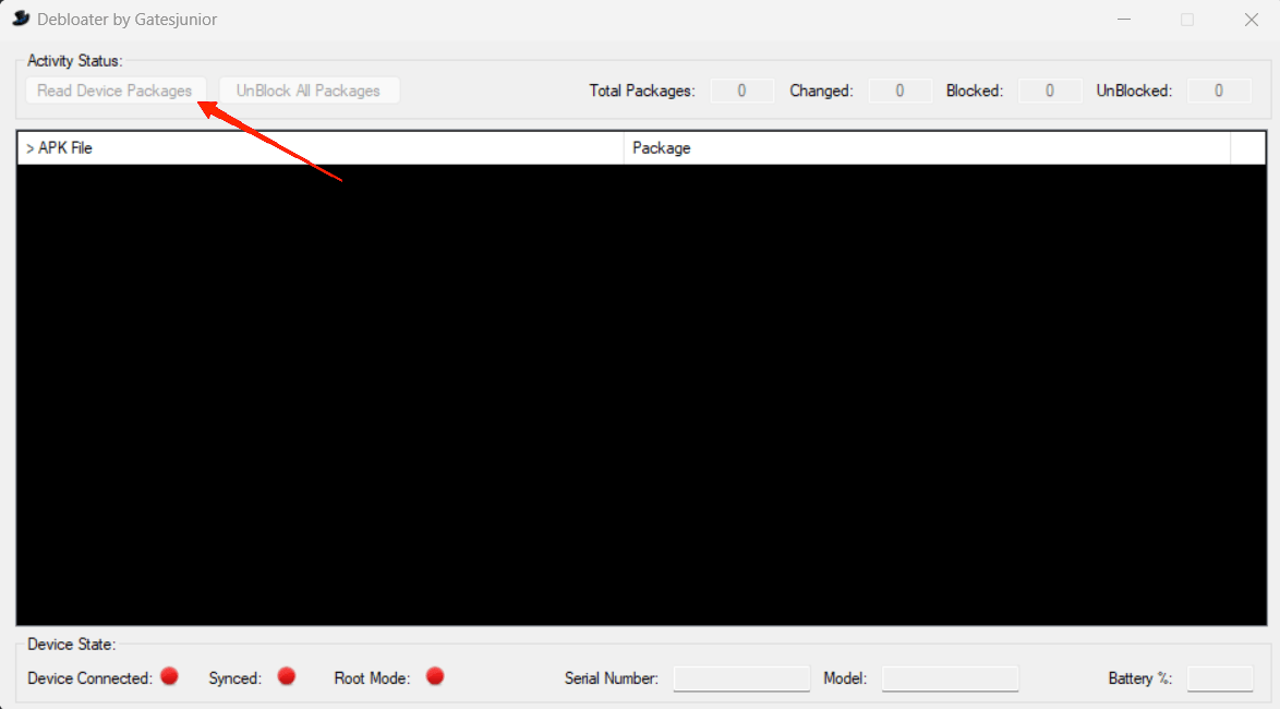 Click on Read Phone Packages