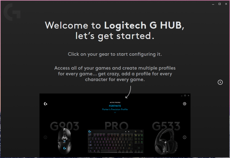 install logitech g hub
