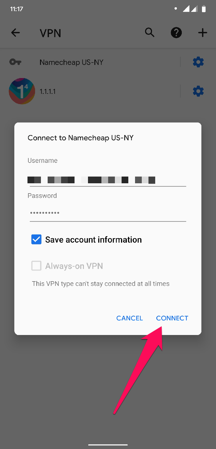 Click to Connect to VPN
