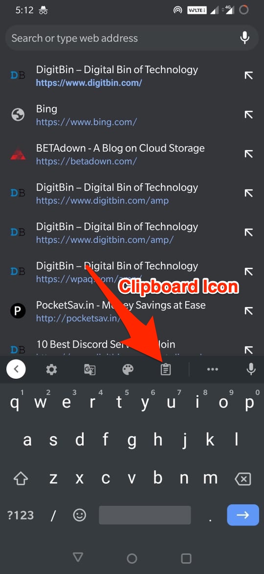 check clipboard history android