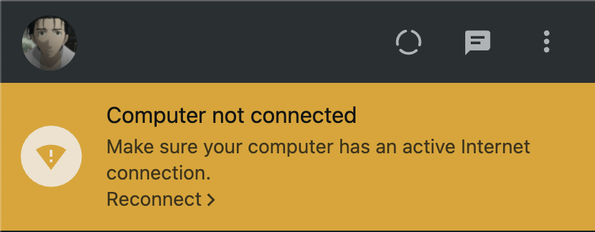 Computer not connected