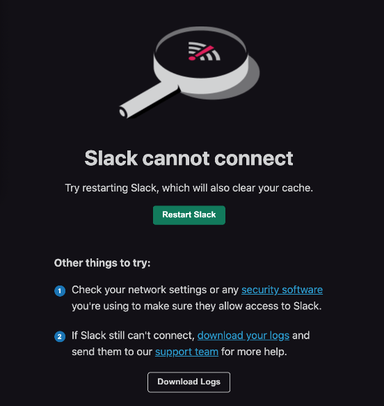 Connectivity Issues While Opening Slack
