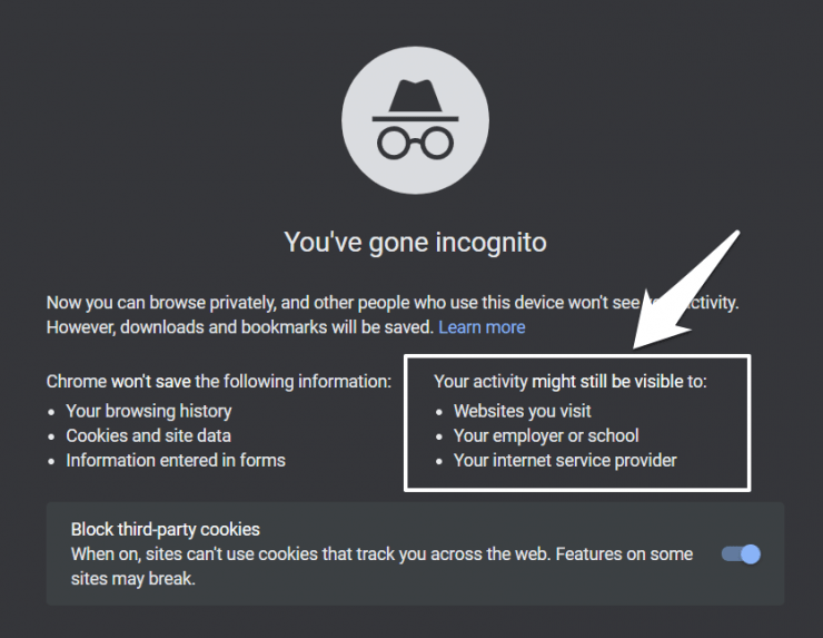 how to check history on google chrome incognito